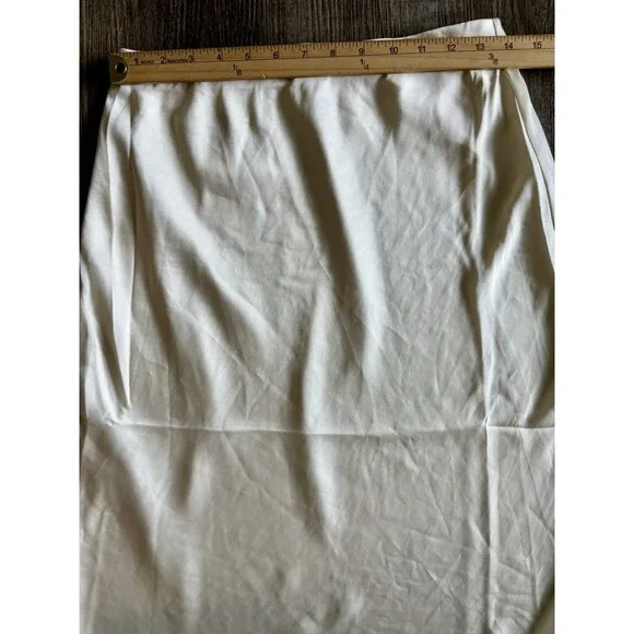 Favorite Daughter The Favorite Ivory Satin Maxi Mini Skirt Size Medium FLAW - Picture 6 of 13